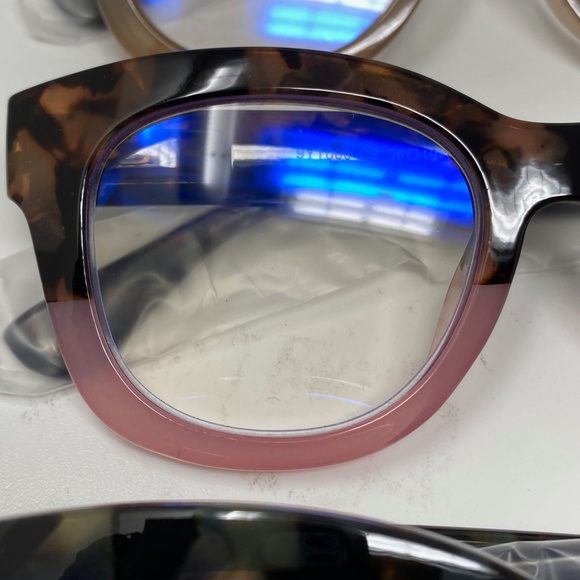 Set of Three Womens Reading Glasses +1.50 with Fabric Storage Bags and Cloth - Picture 5 of 9